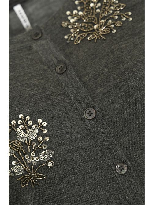 Cardigan Jolene in lana con ricamo gioiello Liviana Conti | F5WG92Y49-0